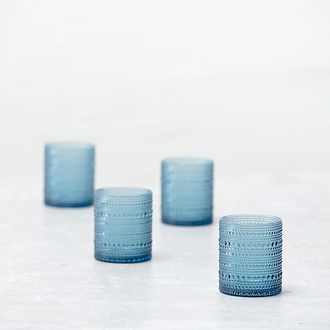 Fortessa Orbetto Outdoor Hobnail Plastic Drinkware Collection, DOF Beverage Cocktail Glass 4 Pack