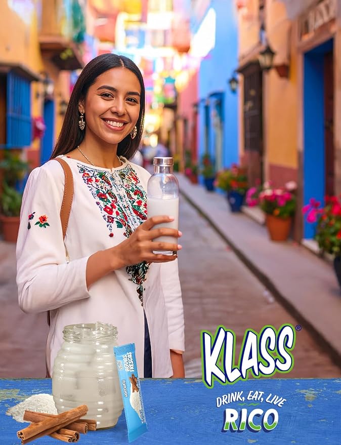Klass Aguas Frescas | Drink Mix Packets | Horchata Flavored | Sugar Free On-The-Go Packets, Low