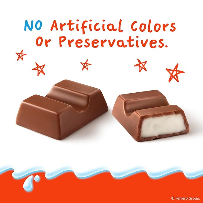 Kinder Chocolate Mini, 29.2 oz Bulk Pack, Up to 138 Minis, Milk Chocolate Bar with Creamy Milky