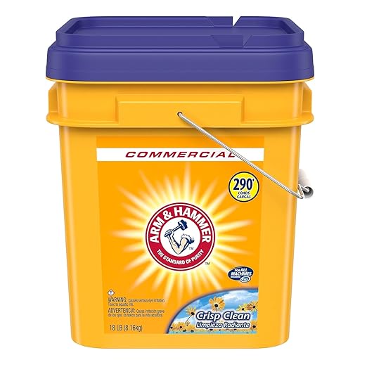 Arm & Hammer powder laundry detergent, crisp clean, 18 lb pail