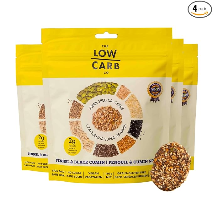 Super Seed Crackers, Gluten Free & Keto Friendly Healthy Snacks, Vegan, Zero Sugar, Paleo &