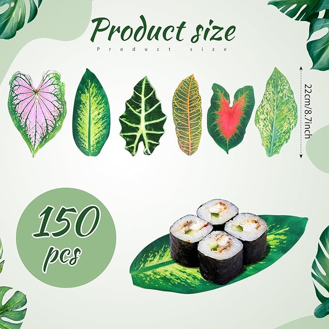 150 Pcs 8.7 Inch Parchment Paper Leaves Charcuterie Board for Cheese Food Serving Decoration