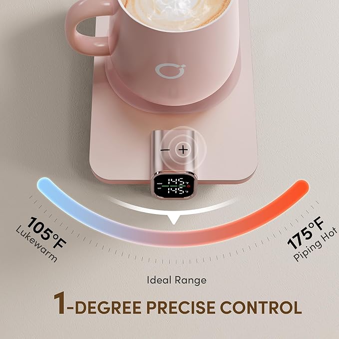 Coffee Mug Warmer Set, Temperature Control Smart Heated Mug for Desk, Electric Coffee Warmer with