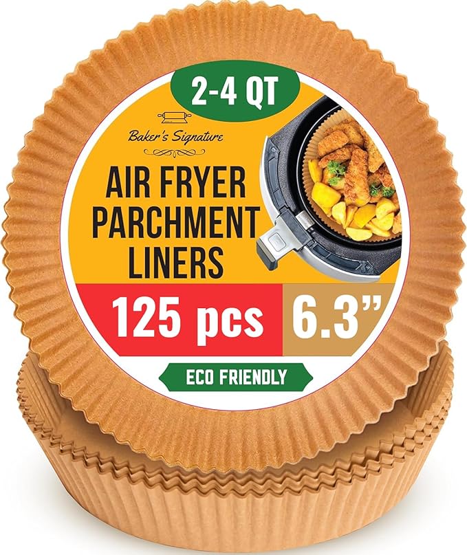 6.3??Small Round Air Fryer Liners, 2-4 qt Airfryer Paper Liners, 125Pcs Disposable parchment paper