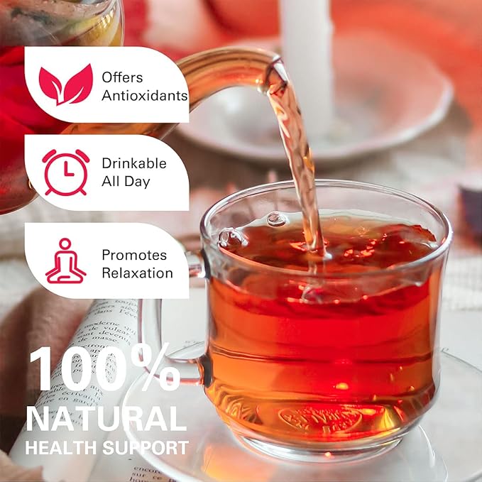WT WEETEE Organic Decaf Black Tea Bags, Organic Black Tea 100 Count | Smooth & Mild Taste |