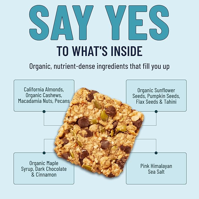 The YES Bar ??Dark Chocolate Chip ??Plant Based Protein, Decadent Snack Bar ??Vegan, Paleo, Gluten