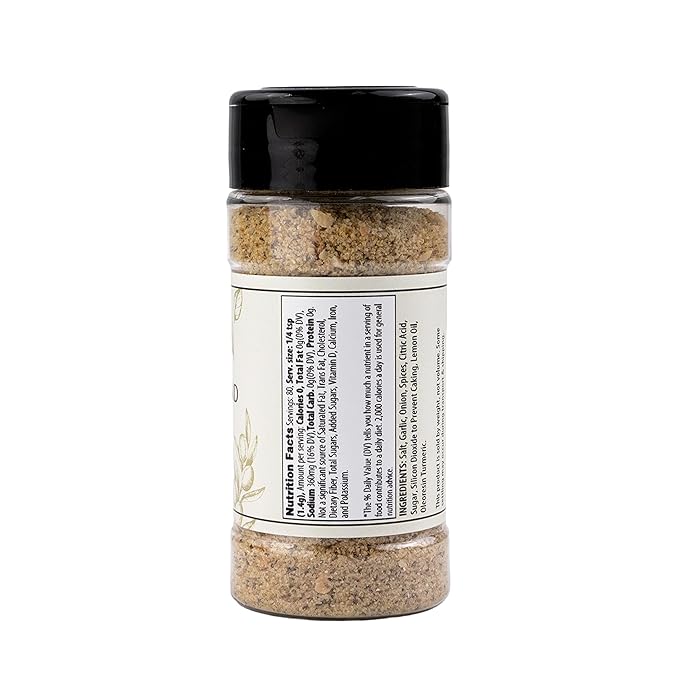 Olive & Vine Lemon Pepper Seasoning, Zesty Citrus & Pepper, For Grilled Meats & Vegetables, Rich