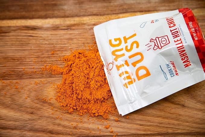Kosmos Q Nashville Hot Chicken Seasoning Wing Dust, Savory & Spicy Chicken Seasoning For Wings