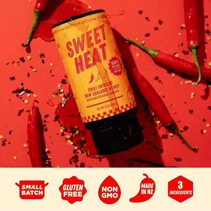 Hot Honey - Sweet Heat 100% Pure New Zealand Raw Manuka Spicy Honey MGO 100+ - Chili-Infused for