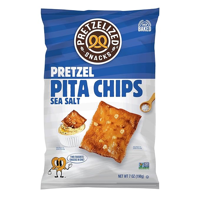 Pretzelized Pretzel Pita 12 Pack Variety - Sea Salt, Everything, Buffalo Pretzelized Snacks Pita