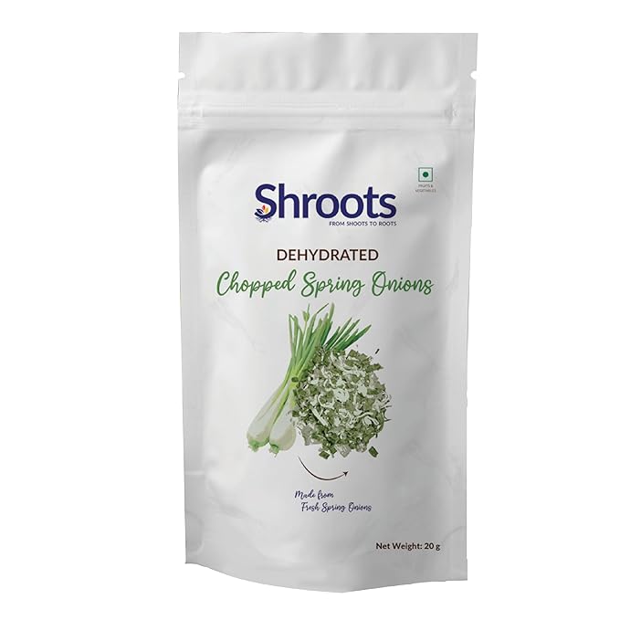 SHROOTS Dehydrated Chopped Spring Onion Flakes Pure Vegetarian No Added Salt Easy Cooking Essential