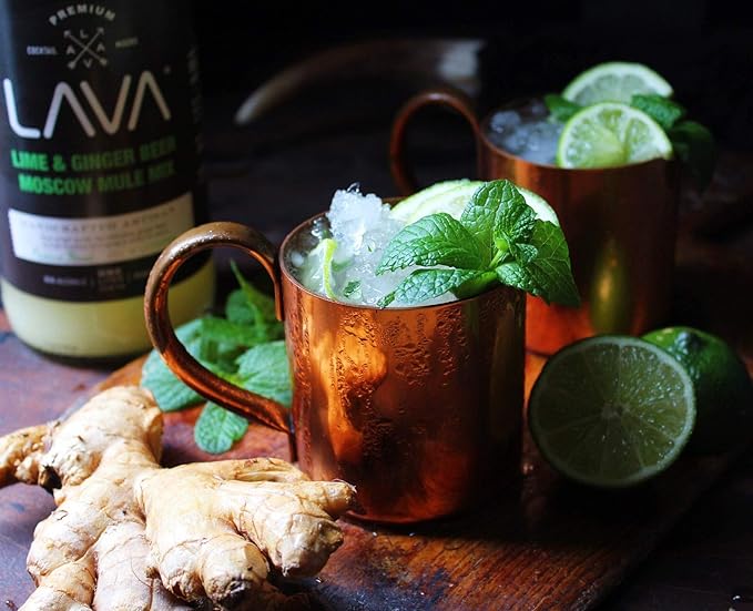 LAVA Premium Spicy Moscow Mule Mix by LAVA Craft Cocktail Co., Made with Ginger Beer, Key Lime