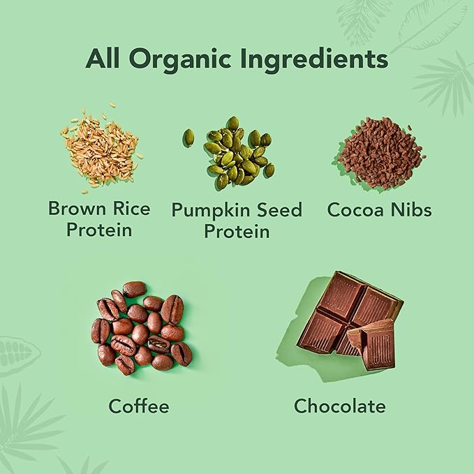 ALOHA Organic Plant Based Protein Bars - Chocolate Espresso (85mg Caffeine) - 12 Bars, Vegan, Low
