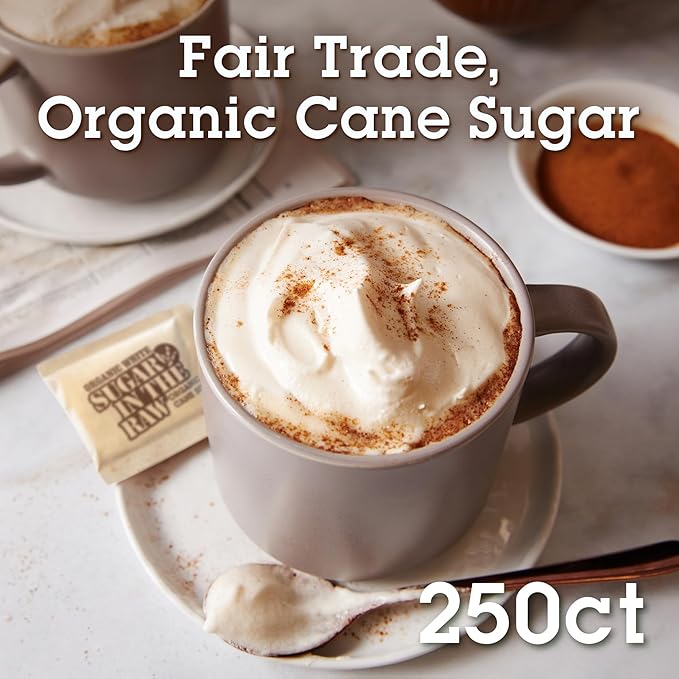 Sugar In The Raw Organic Granulated White Premium Cane Sugar, No Added Flavors or erythritol, Pure