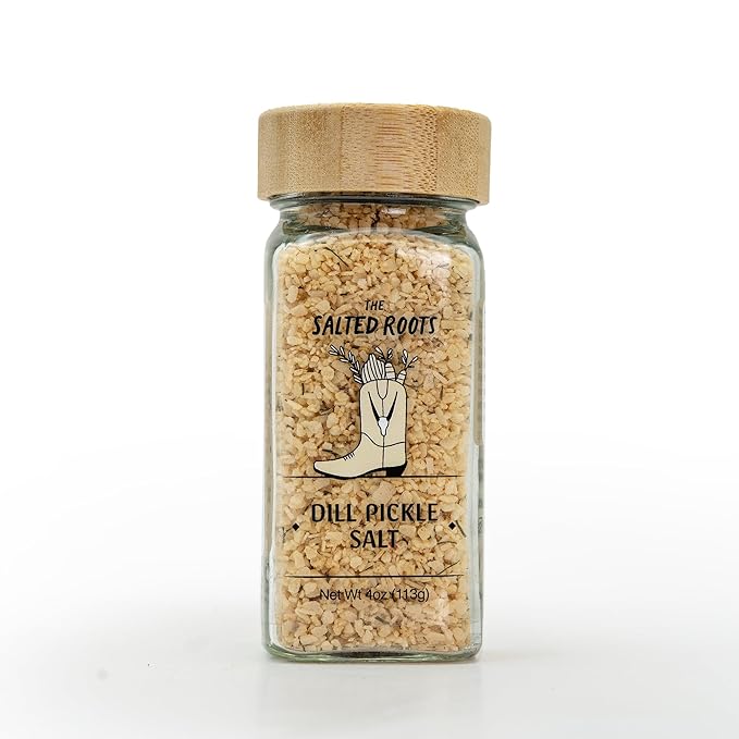 The Salted Roots - Dill Pickle Salt - Vodka-Infused with Fresh Dill, Vinegar & Pickling Spices