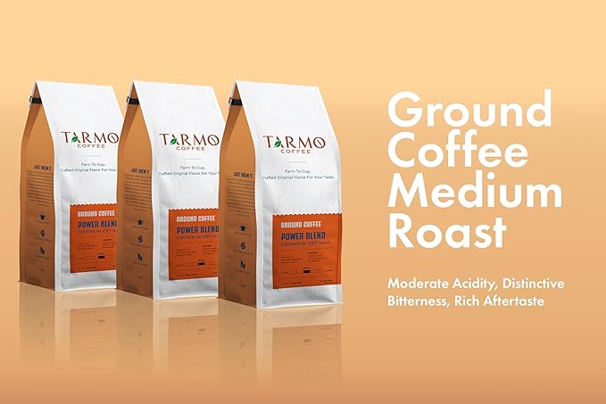 TARMO - POWER BLEND | Low Acid Ground Coffee | Specialty Vietnamese Coffee | Premium Arabica &