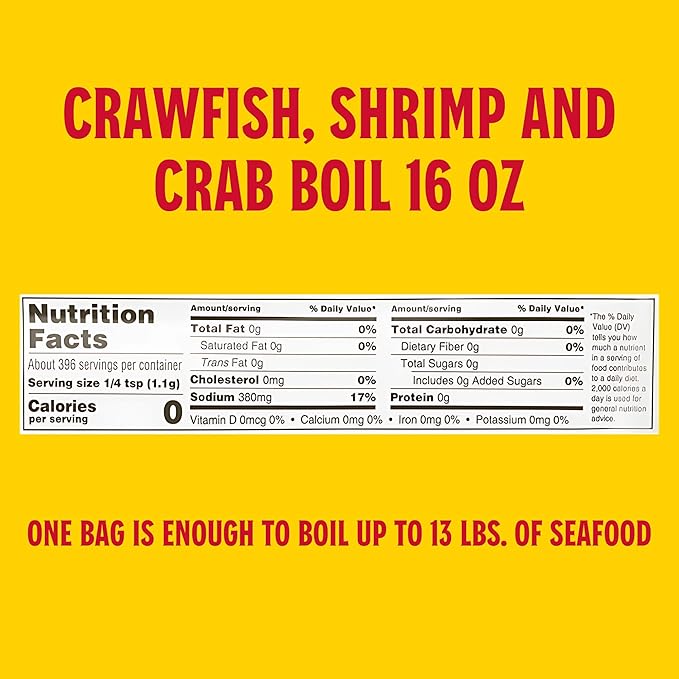 Louisiana Fish Fry Products Crawfish, Shrimp & Crab Boil Seasoning - Spicy & Delicious Seafood
