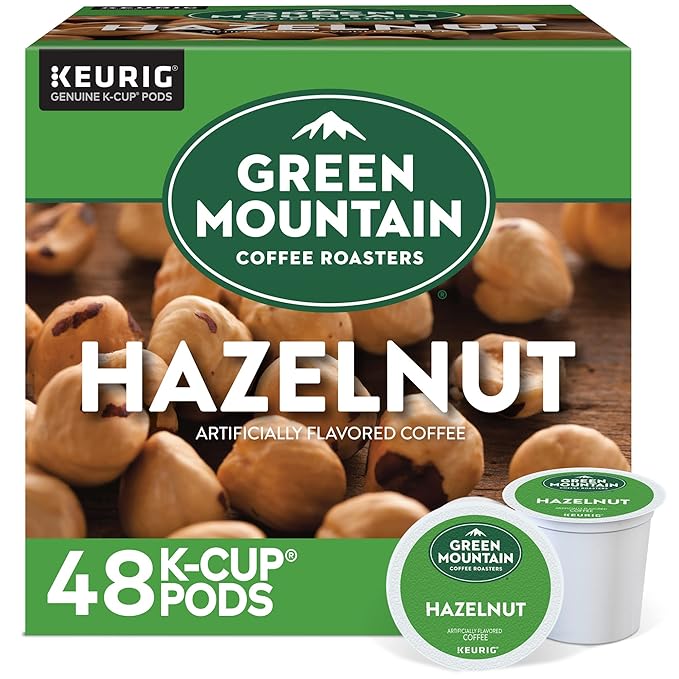 Green Mountain Coffee Roasters Hazelnut Coffee, Keurig Single Serve K-Cup Pods, Light Roast, 48
