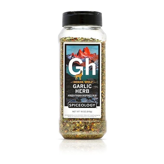 Spiceology & Derek Wolf - Garlic Herb - Argentinian-Inspired BBQ Rub - Barbeque Spices and