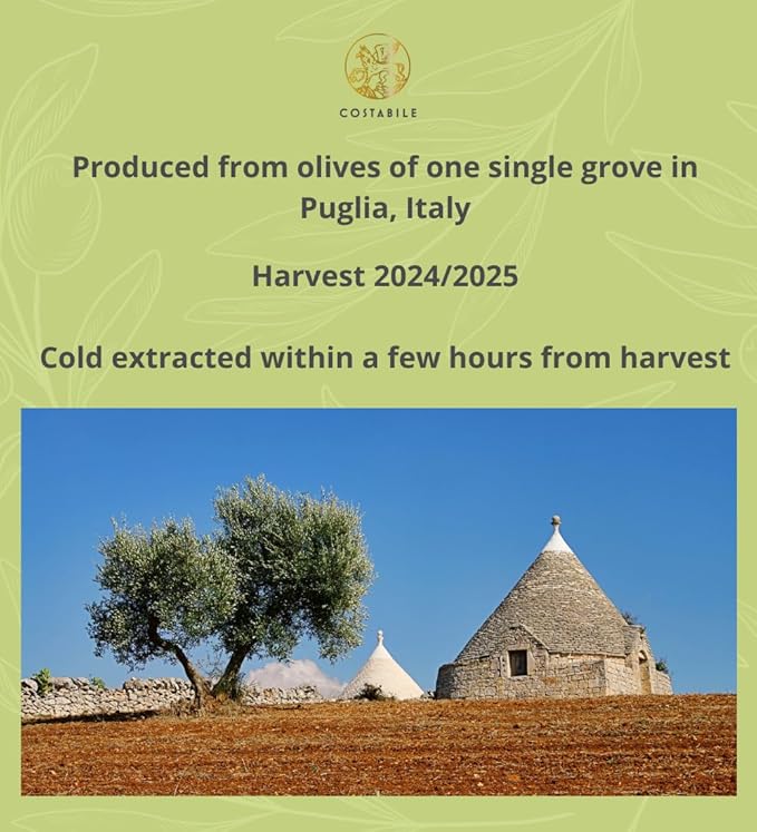Basil Olive Oil Organic from Puglia, Italy. Basil Infused Extra Virgin Olive Oil from a single
