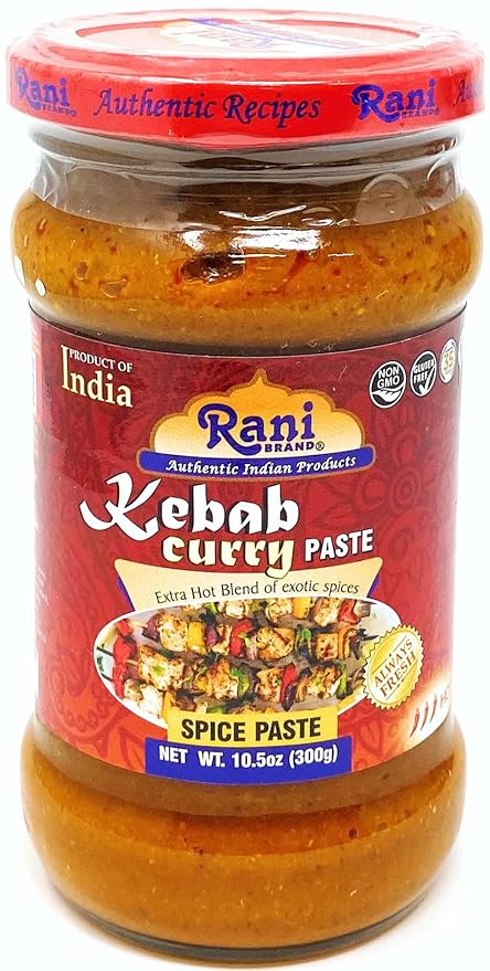 Rani Kebab Masala Paste for Meat Dishes 10.5oz (300g) Glass Jar ~ All Natural | Vegan | No Colors |