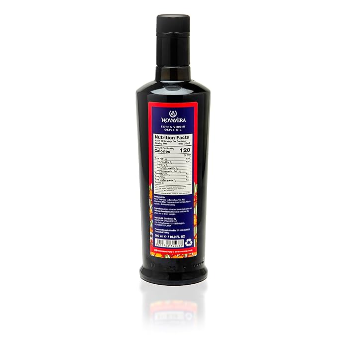 NVG NOVAVERA Trilye Polyphenol Rich Olive Oil, Medium, Pungency and Fruitiness With a Peppery