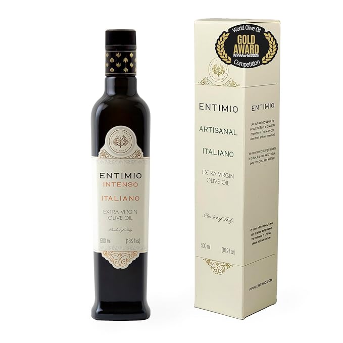 Entimio Intenso +900 mg/kg Polyphenol Rich Organic Extra Virgin Olive Oil, New 2024-2025 Early