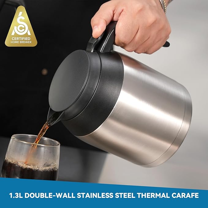 Bonavita 8 Cup Drip Coffee Maker Machine, One-Touch Pour Over, Auto Pause Brewing with Stainless