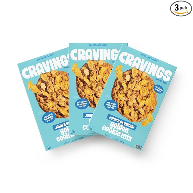 Cravings by Chrissy Teigen Peanut Butter Oatmeal Brown Sugar Cookie Mix, John?셲 Glorious Golden