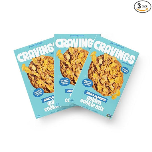 Cravings by Chrissy Teigen Peanut Butter Oatmeal Brown Sugar Cookie Mix, John?셲 Glorious Golden