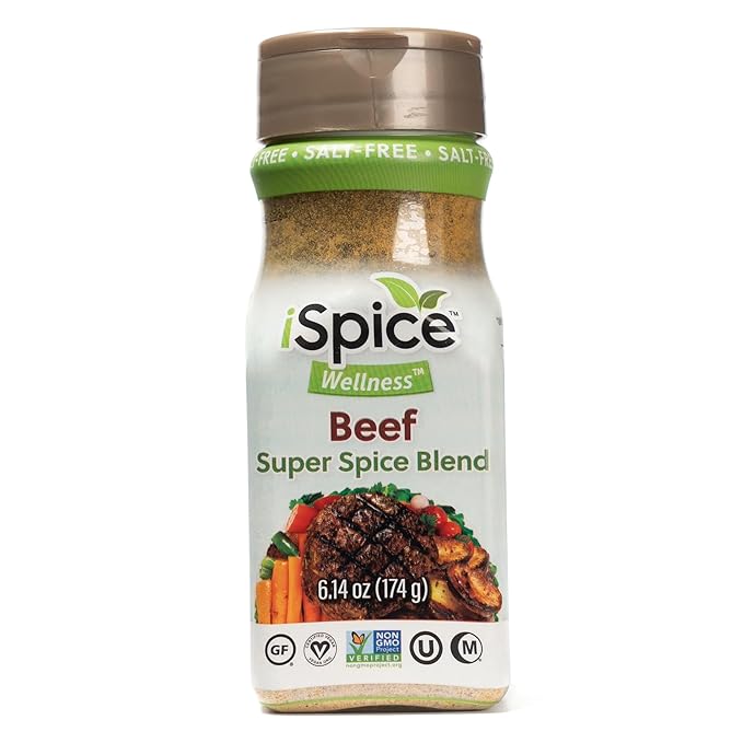 Spice - Salt-Free | Sugar free | 100% Pure Wellness Beef Super Fat Free Spice Blend | All Natural |