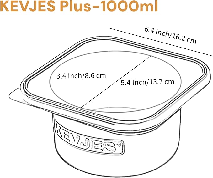 1000ml PLUS Pizza Sourdough Proofing Containers with Air-tight Lids for DIY family Artisan