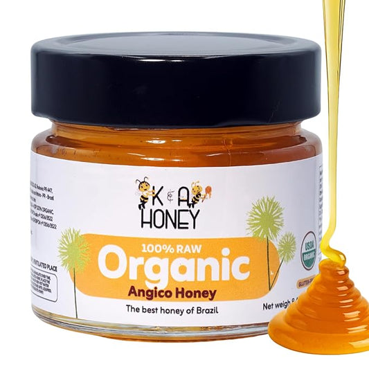 K&A HONEY Angico Honey | USDA Certified Organic | 100% Raw Brazilian Honey | Rich in Antioxidants &
