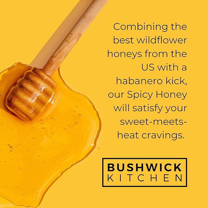 Bees Knees Spicy Honey, 12.5 oz Pure Honey Infused with Oleoresin Habanero Peppers, Gluten Free