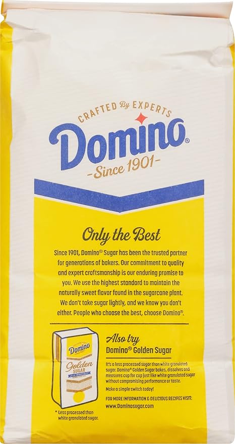 Domino® Granulated Sugar, 4 lb Bag of Premium Pure Cane Sugar (Pack of 2) with Bonus Brand Recipe