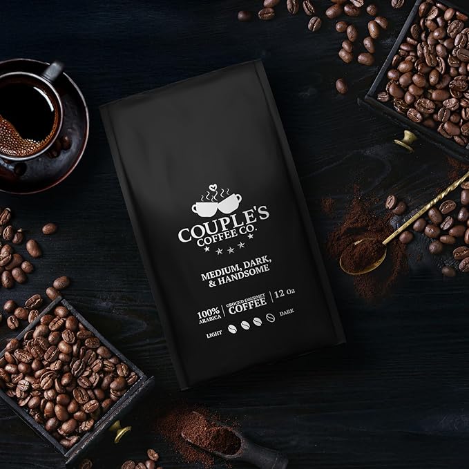 Couple?™s Coffee Ground Coffee | Gives Back to Military Families | Medium Dark and Handsome | A