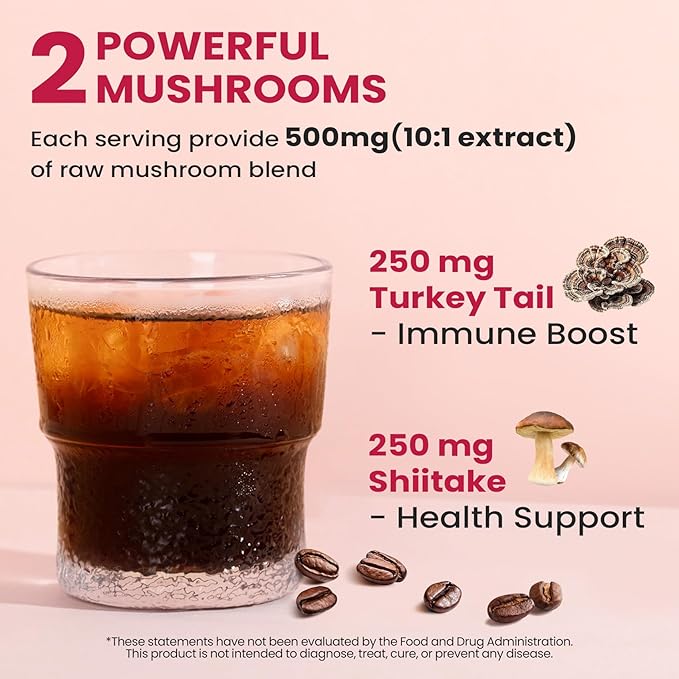 Venture Pal Slim Mushroom Coffee for Weight Loss, Instant Coffee with Berberine, Cinnamon, Yerba