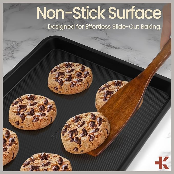 BAKKEN Kitchen Baking Pans - Small, Medium, and Large Cookie Pan (13.58×9.65, 15.75×11