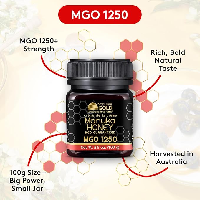 Nature’s Gold Raw Manuka Honey, Certified High MGO | Authentic MGO, 100% Pure Genuine Traceable