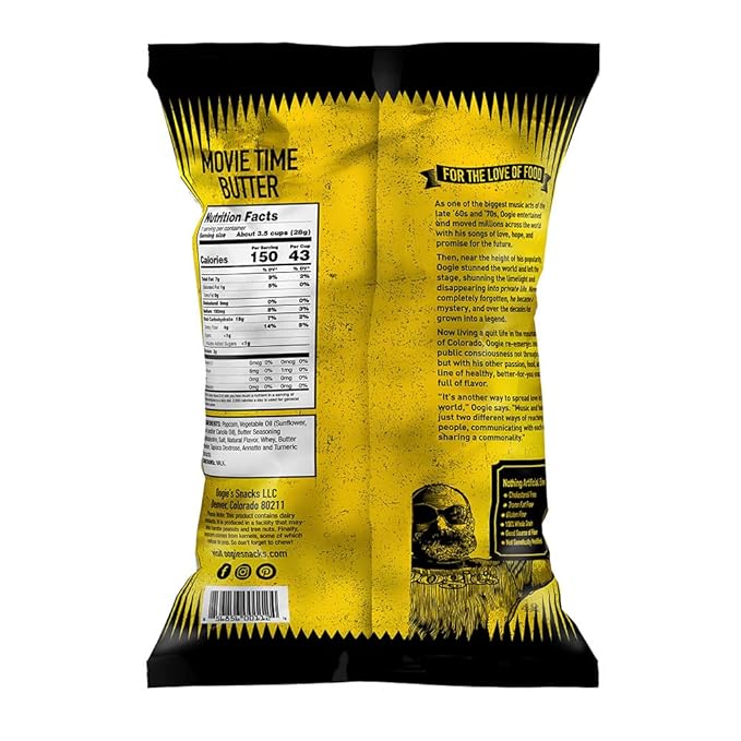 Oogie's Gourmet Popcorn | 20 Pack | Movie Time Butter Flavor | Gluten Free Popcorn Snacks | 1oz