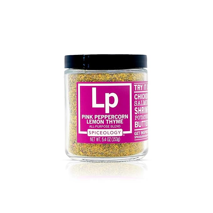 Spiceology - Pink Peppercorn Lemon Thyme - Use On: Chicken, Salmon, Shrimp, Potatoes, Butter