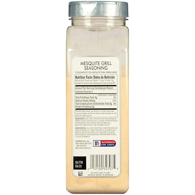 McCormick Culinary Mesquite Grill Seasoning, 22 oz - One 22 Ounce Container of BBQ Mesquite