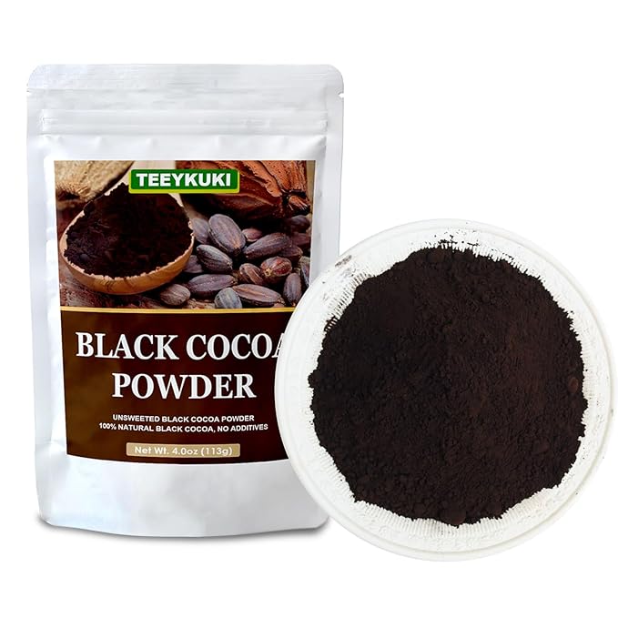 Black Cocoa Powder, 4.0oz(113.0g), Premium Food Grade Black Cocoa Powders for Cooking & Baking