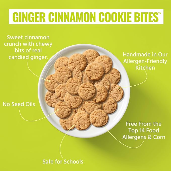 Every Body Eat Crunchy Cookie Bites, Gluten & Dairy Free, Vegan, School Safe Lunch Snacks, Single