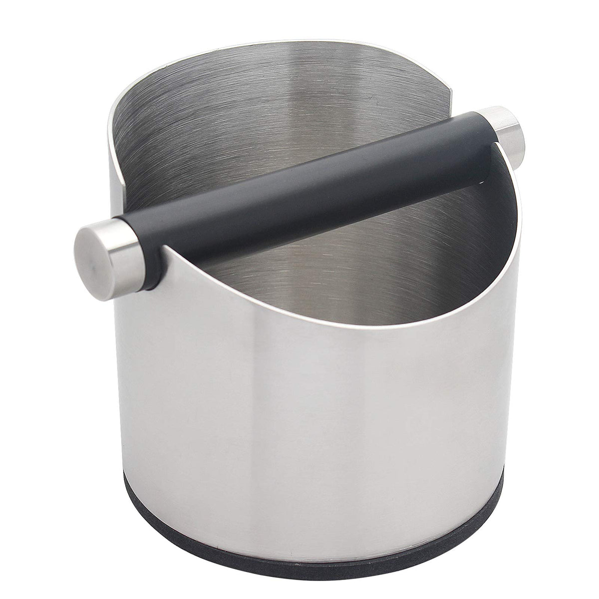 DIBTSA Espresso Knock Box, Stainless Steel Coffee Grounds Knock Box, With Removable Knock Bar and