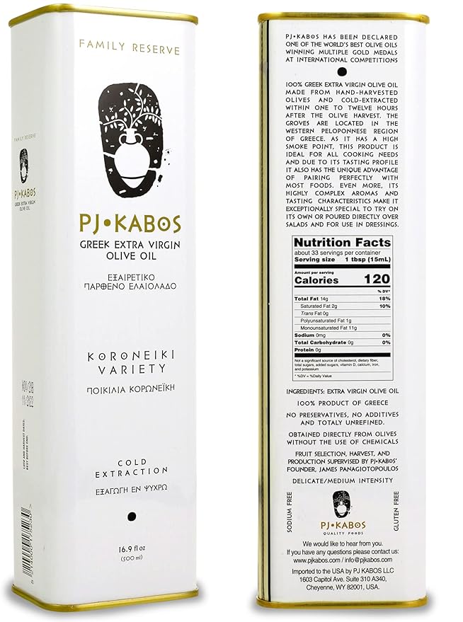 P.J. KABOS 2024/25 Harvest, High Phenolic (450+mg/kg), Natural Greek Extra Virgin Olive Oil