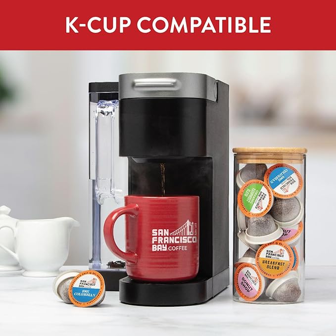 San Francisco Bay Compostable Coffee Pods - Variety Pack Medium Roast (40 Ct) K Cup Compatible
