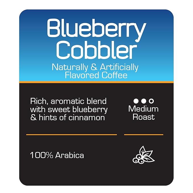 Roast Ridge Single Serve Coffee Pods for Keurig K-Cup Brewers, Blueberry Cobbler, Medium Roast, 100