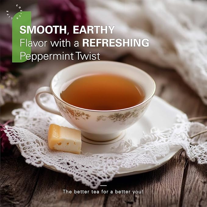 WT WEETEE Roasted Dandelion Root Tea with Milk Thistle and Peppermint, 50 Natural Caffeine-free