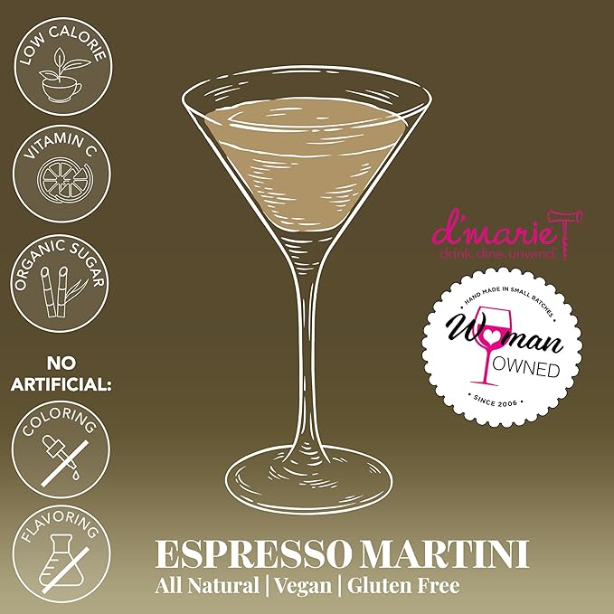 Frozen Cocktail Drink Mix - Each Bag Makes 8 Espresso Martini Slushies - Drink Powder Pouches for